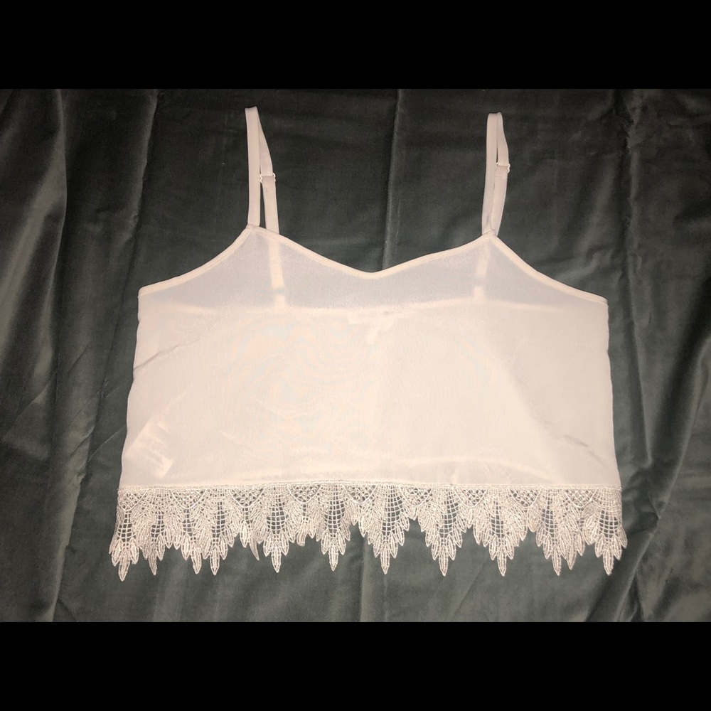 BCBGeneration Sheer cropped blouse